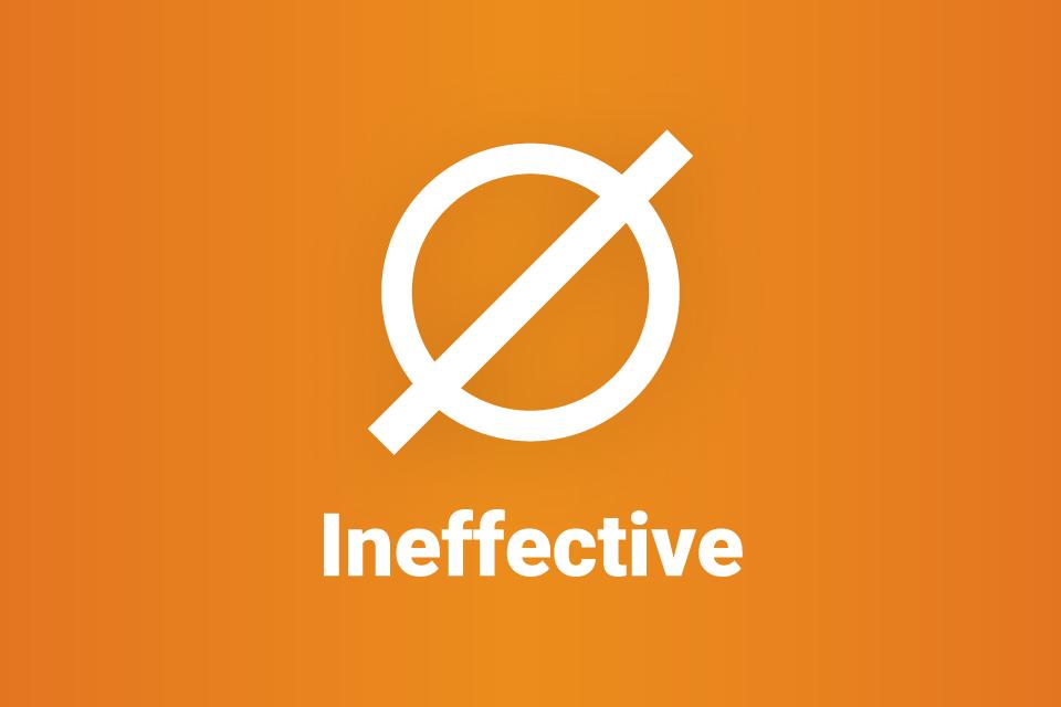 Ineffective, card Ineffective